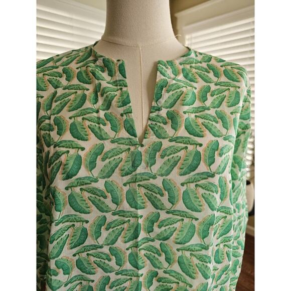 Charleston Shoe Company Tropical Palm Print Tunic Swim Coverup Size L NWT - Picture 2 of 9